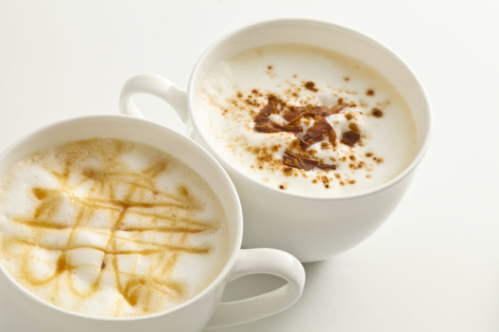 二種類のカフェラテ